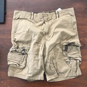 Mens Khaki Cargo Shorts